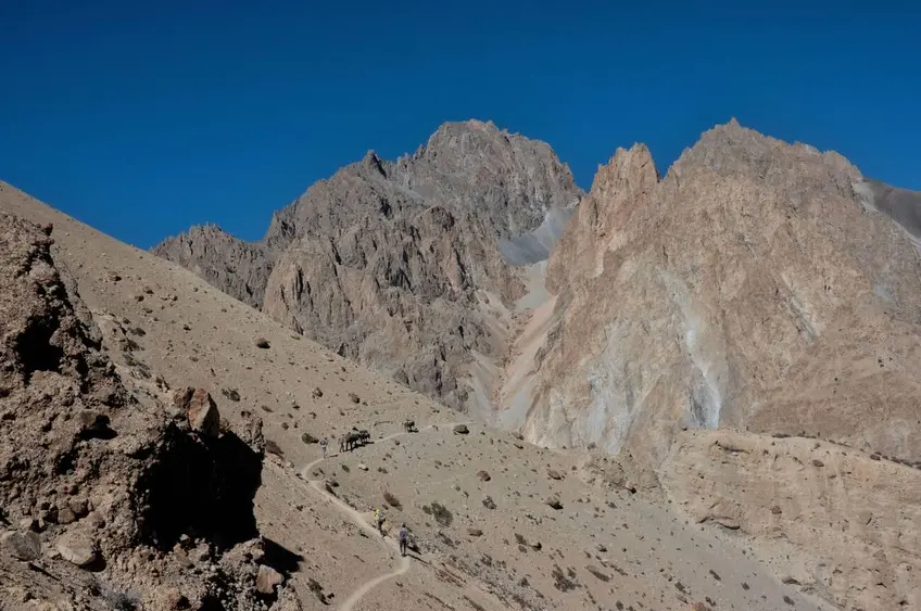 Trekking trail to Shimshal Pass, Gojal region, showcasing high-altitude beauty of Northern Pakistan