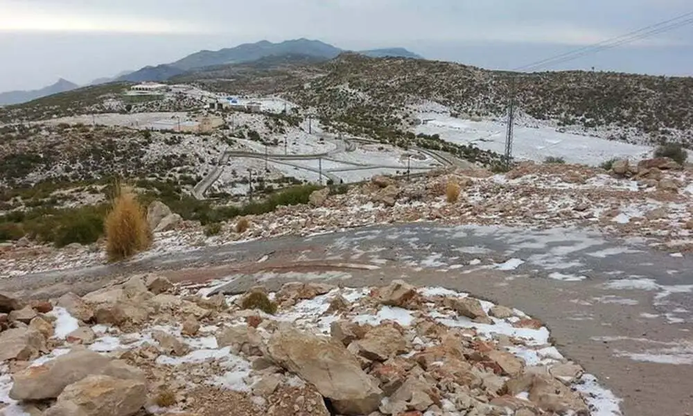 Gorakh Hill view in Sindh with mountain ridges and cool highland landscape