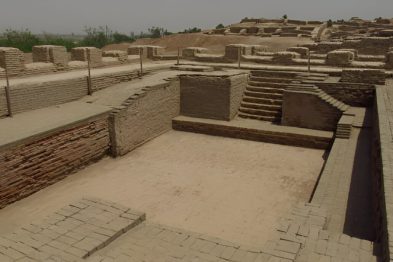 The Great Bath, one of the most well-known stuctures of Mohenjo-Daro archeological site